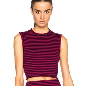 NWOT A.L.C Dan Striped Crop Top
